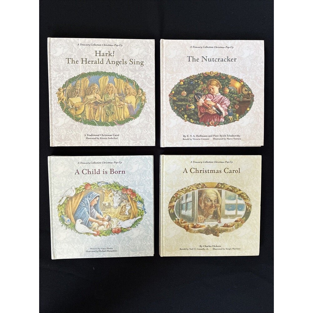Christmas Pop-Up Books 1993 Treasury Collection Complete Set of 4 Classic Tales